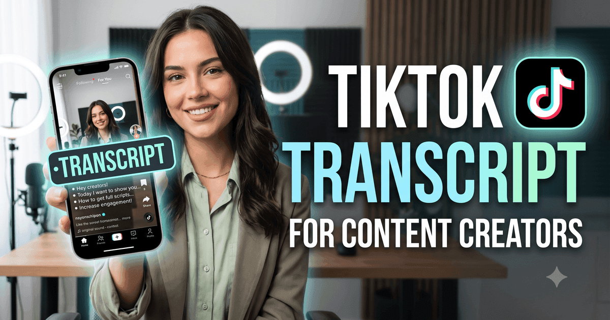 TikTok Transcript for Content Creators